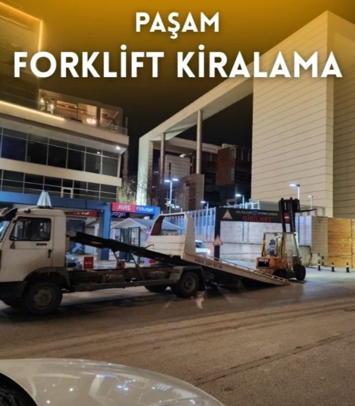 Keçiören kiralık forklift hizmeti veren Paşam Forklift Kiralama sahada çalışma
