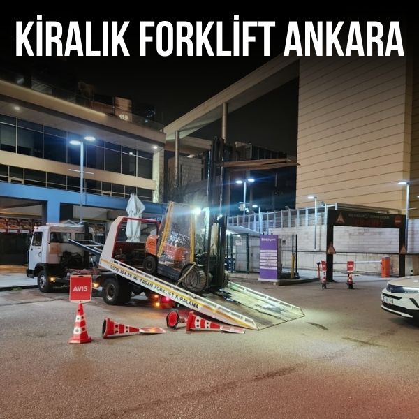 Keçiören bölgesinde günlük forklift kiralama hizmeti sunan forklift aracı